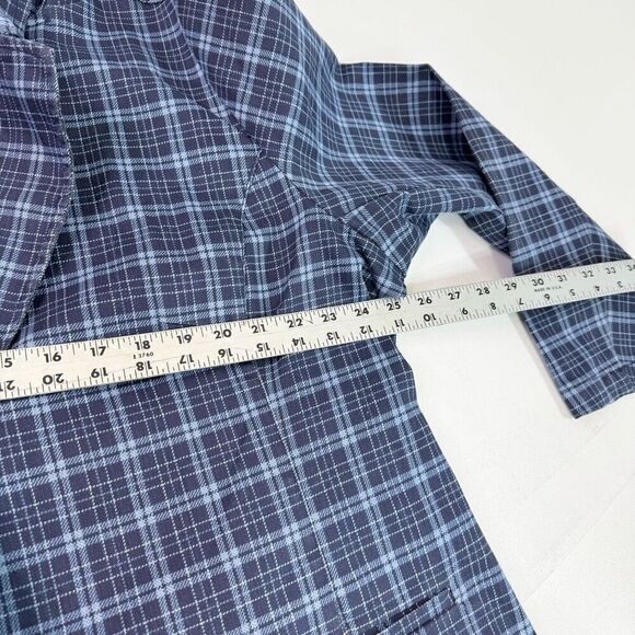 DG2 Jacket Womens 2X Blue Plaid Pattern Long-Sleeve Notch Lapel Blazer Preppy - Picture 4 of 9
